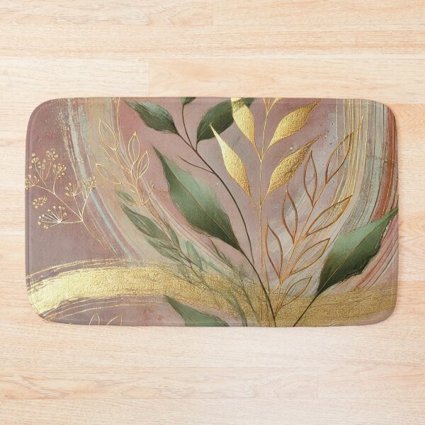 Item preview, Abstract Golden Leaf Artwork Style 1 designed and sold by Dream Bloom Gallery.