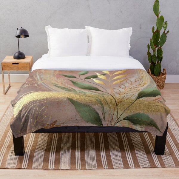 Item preview, Abstract Golden Leaf Artwork Style 1 designed and sold by Dream Bloom Gallery.