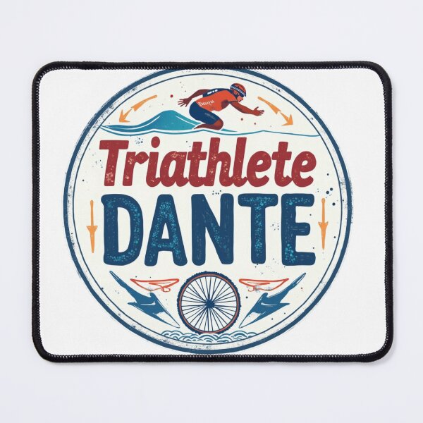 Item preview, Dynamic Triathlete Dante - Swim, Bike, Run designed and sold by Triathlongram.