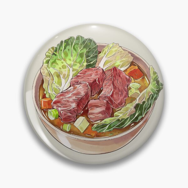 Item preview, Hearty Beef and Cabbage Soup Illustration designed and sold by Verycutethings.