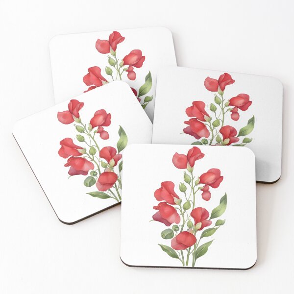 Item preview, Red Sweet Pea designed and sold by HOMETOWN86.
