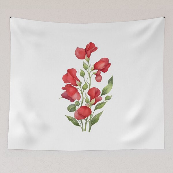 Item preview, Red Sweet Pea designed and sold by HOMETOWN86.