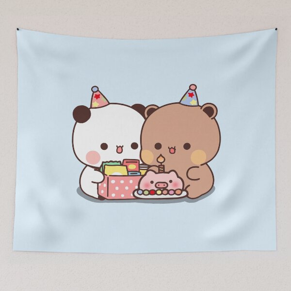 Item preview, Bubu and Dudu Birthday Celebration | Cute Bear Couple | Panda Yier | Bubu Brownie Bear designed and sold by valeriehsin.