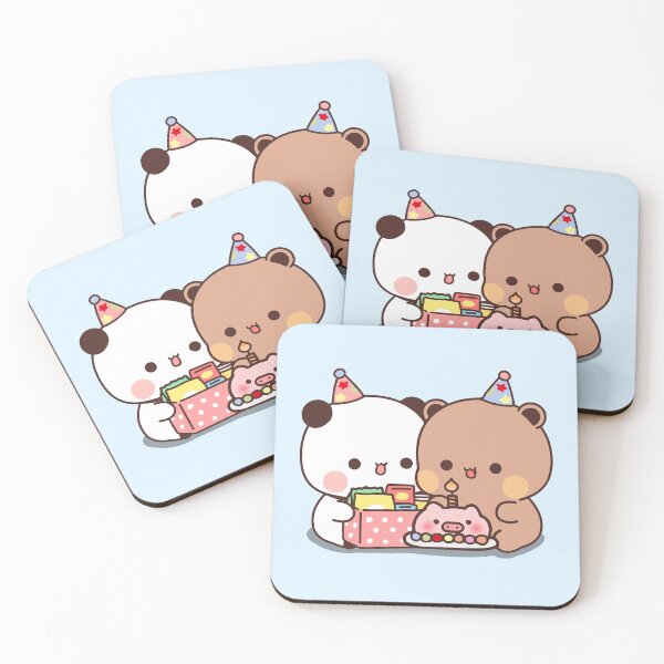 Item preview, Bubu and Dudu Birthday Celebration | Cute Bear Couple | Panda Yier | Bubu Brownie Bear designed and sold by valeriehsin.