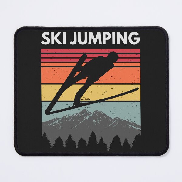 Item preview, Vintage Ski Jumping Mountains Retro Sports designed and sold by Anniko Art Studio.