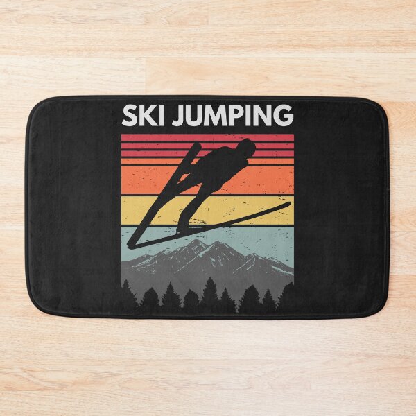 Item preview, Vintage Ski Jumping Mountains Retro Sports designed and sold by Anniko Art Studio.