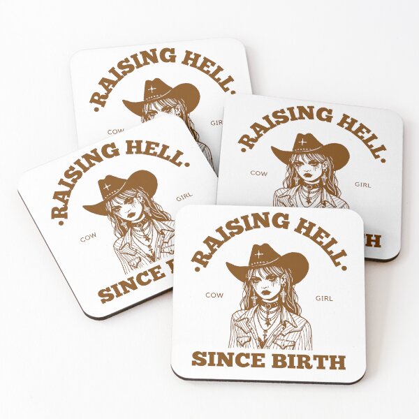 Item preview, Raising Hell Since Birth/ Goth Cowgirl designed and sold by PitchBlackIcon.