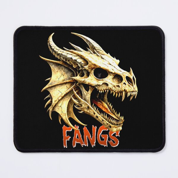 Item preview, Dragon Skull Art: Realistic Fangs Design with Horns and Teeth designed and sold by VikArtStudio.