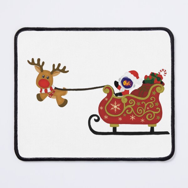 Item preview, Fish the Sleighing Astronaut  designed and sold by ChaosAndLace.