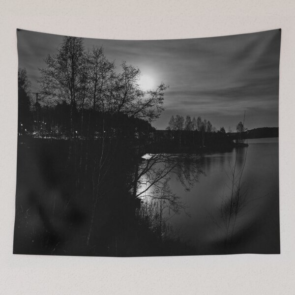 Item preview, When the moon rises at Siuro bw designed and sold by Jouko Lehto Photography.