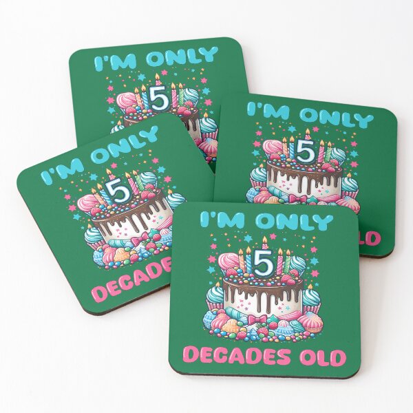 Item preview, I'm Only 5 Decades Old happy 50th birthday humor designed and sold by AlchemyColor.