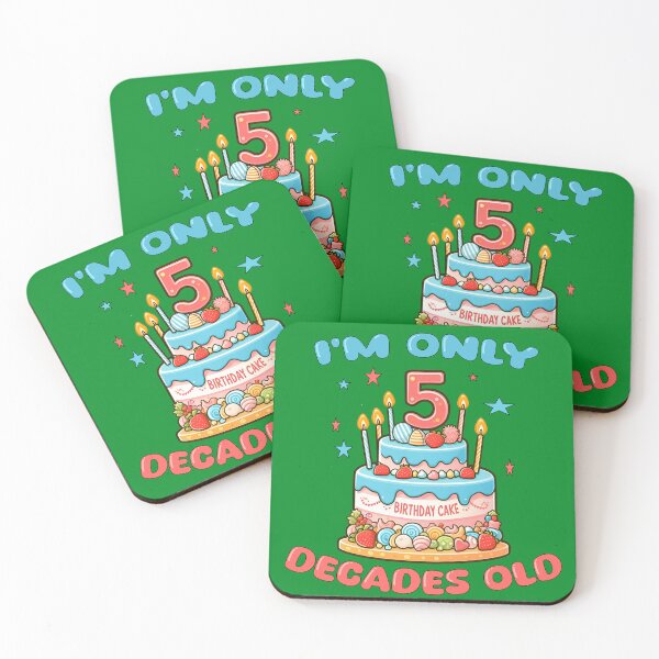 Item preview, I'm Only 5 Decades Old happy 50th birthday humor designed and sold by AlchemyColor.