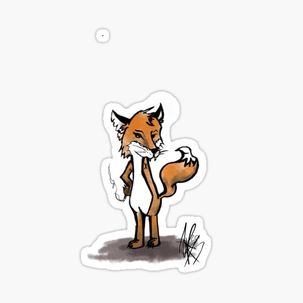 Item preview, Smoking fox designed and sold by Badtaxonomy.