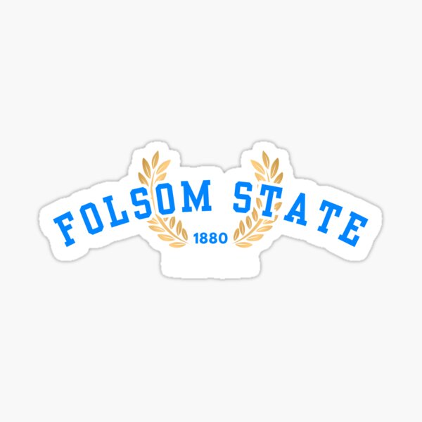 Folsom State Prison University, Blue and White Sticker