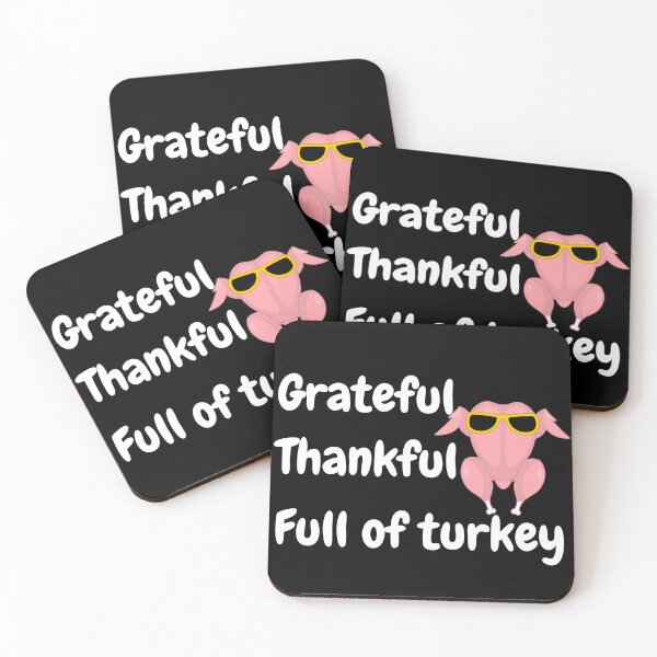 Item preview, Grateful, Thankful, Full of Turkey - white designed and sold by VasInd.