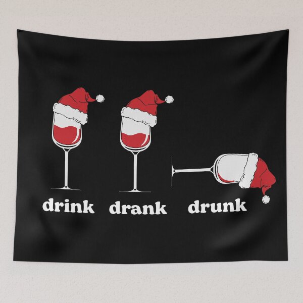Item preview, Santa Hat Christmas Wine Glasses Xmas Drinking designed and sold by Blok45.