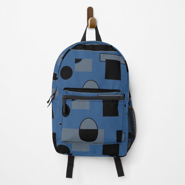 Item preview, Black and Gray Shapes on Blue, EZonTHEi designed and sold by EZonThei.