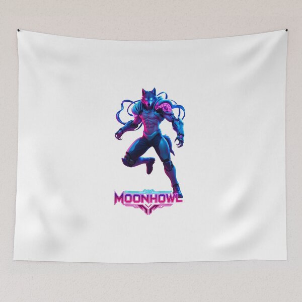 Item preview,  Space Warrior Wolf - Neon Wilds - Gaming Themed Wild Animal Characters designed and sold by TANDIGITALSHOP.
