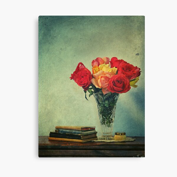 still life with books Canvas Print
