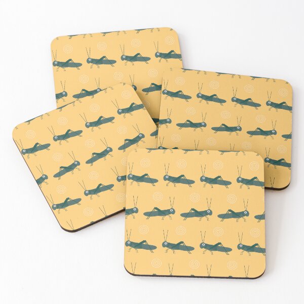 Item preview, Grasshoppers on yellow designed and sold by reneesillus.