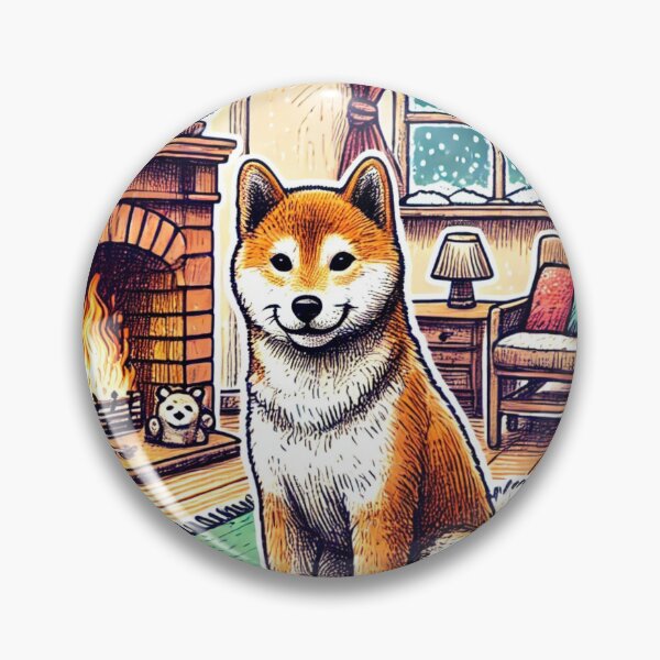 Item preview, Shiba inu dog at home designed and sold by Purpleflex.