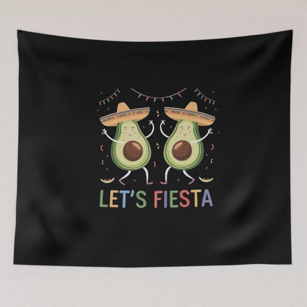 Item preview, Let’s Fiesta: Avocado Fun Party Design with Mexican Sombrero designed and sold by love3617.