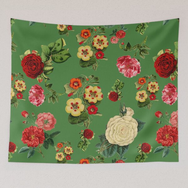 Item preview, Vintage flora Green #homedecor designed and sold by Snexus.