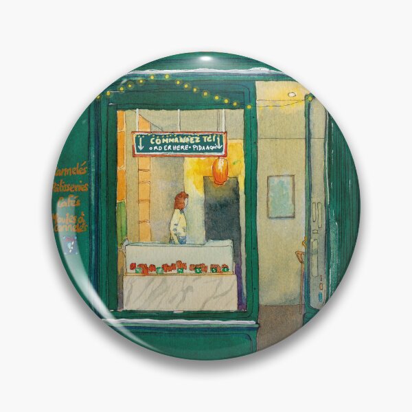 Item preview, Christmas snowy shopfront  designed and sold by CamilleCastanet.