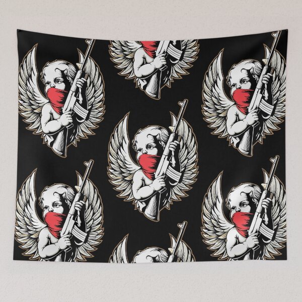 Item preview, Cherubic Angel Wielding A Rifle designed and sold by luuuMerch.