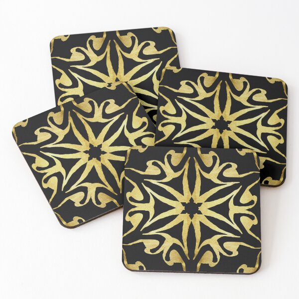 Item preview, Hand drawn gold effect repeating pattern. designed and sold by Shoot-The-Moon.