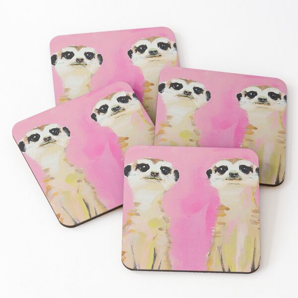 Item preview, Meerkat Preppy Pink Dopamine Decor designed and sold by ArtHouseNiklas.
