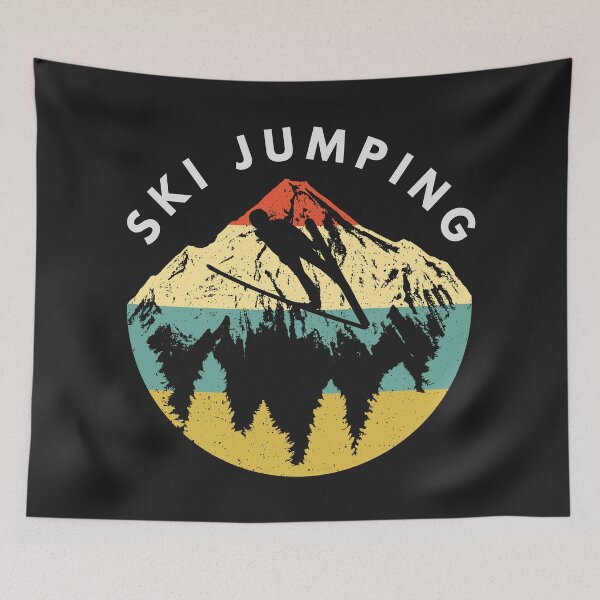 Item preview, Ski Jumping Vintage Design for Winter Sports Lovers  designed and sold by Anniko Art Studio.