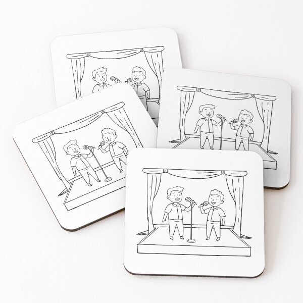Item preview, Couple singing duet on a stage with microphones designed and sold by rasagamastore.