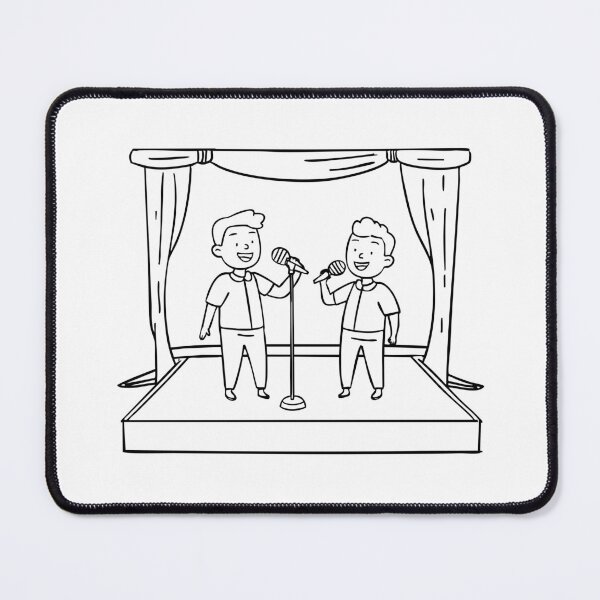 Item preview, Couple singing duet on a stage with microphones designed and sold by rasagamastore.