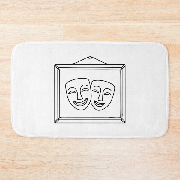 Item preview, Drama masks framed and hung on a wall designed and sold by rasagamastore.