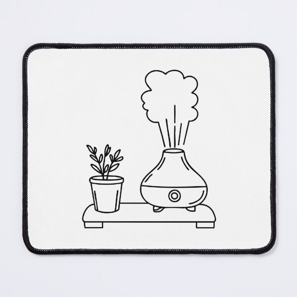 Item preview, Diffuser releasing a steady mist on a bedside table designed and sold by rasagamastore.