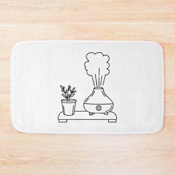 Item preview, Diffuser releasing a steady mist on a bedside table designed and sold by rasagamastore.