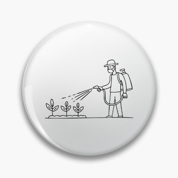 Item preview, Farmer spraying disinfectant on plants in the field designed and sold by rasagamastore.