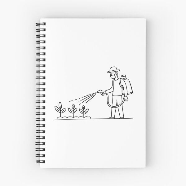 Item preview, Farmer spraying disinfectant on plants in the field designed and sold by rasagamastore.