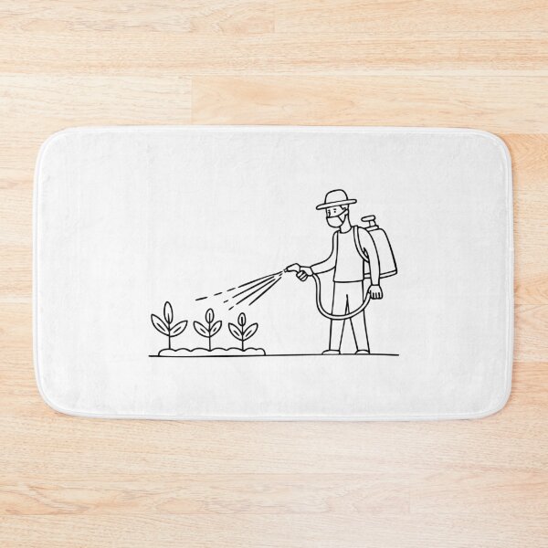 Item preview, Farmer spraying disinfectant on plants in the field designed and sold by rasagamastore.