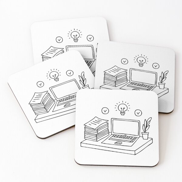 Item preview, Documents piled on a desk next to a laptop designed and sold by rasagamastore.