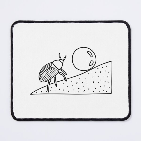 Item preview, Dung beetle rolling a small ball up a sandy slope designed and sold by rasagamastore.