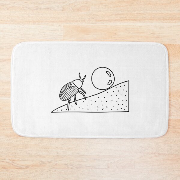 Item preview, Dung beetle rolling a small ball up a sandy slope designed and sold by rasagamastore.