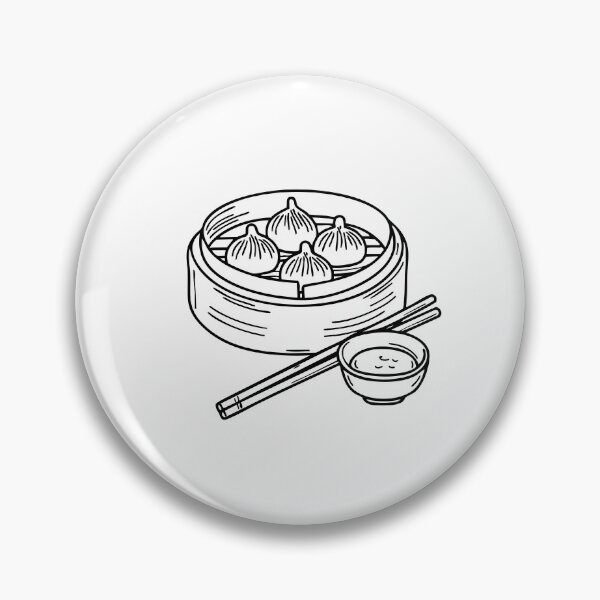 Item preview, Dim sum in a bamboo steamer with chopsticks and dipping sauce designed and sold by rasagamastore.