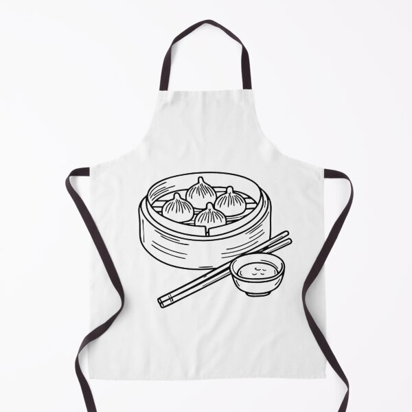 Item preview, Dim sum in a bamboo steamer with chopsticks and dipping sauce designed and sold by rasagamastore.