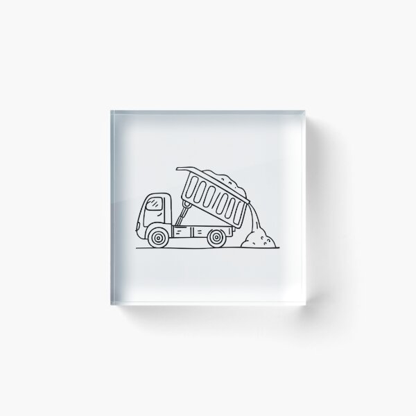 Item preview, Dump truck unloading a pile of soil designed and sold by rasagamastore.