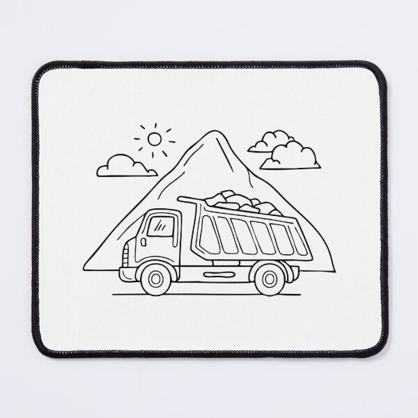 Item preview, Dump truck carrying rocks near a sand quarry hill designed and sold by rasagamastore.
