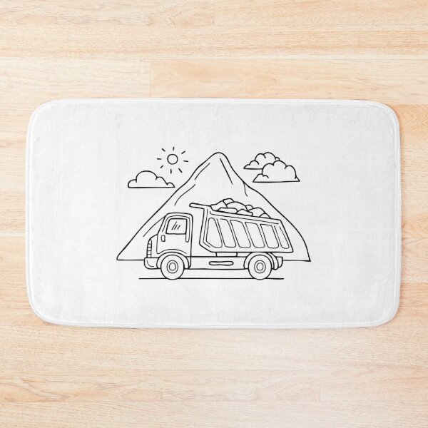 Item preview, Dump truck carrying rocks near a sand quarry hill designed and sold by rasagamastore.