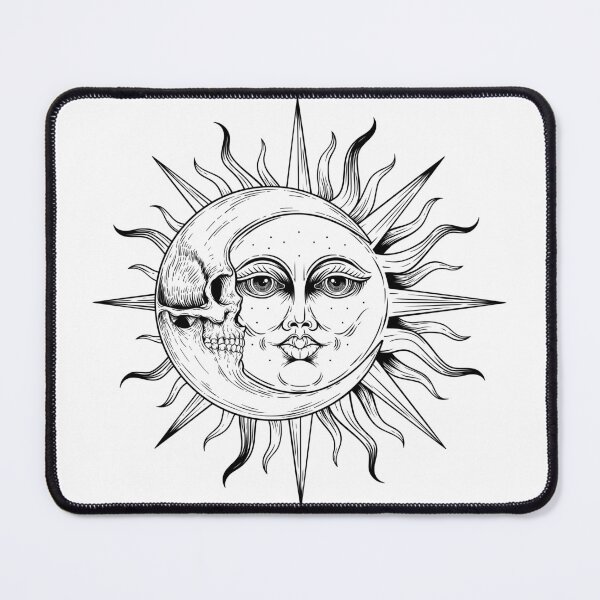 Item preview, Sun Moon, Skullface Moon, Skull Moon, Tarot Moon, Tarot Sun, Magical Moon, Mystical Moon designed and sold by OniPicturesShop.