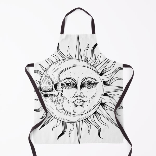 Item preview, Sun Moon, Skullface Moon, Skull Moon, Tarot Moon, Tarot Sun, Magical Moon, Mystical Moon designed and sold by OniPicturesShop.